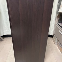 【受け渡し済み】ニトリ製ダークブラウン4段チェストの画像