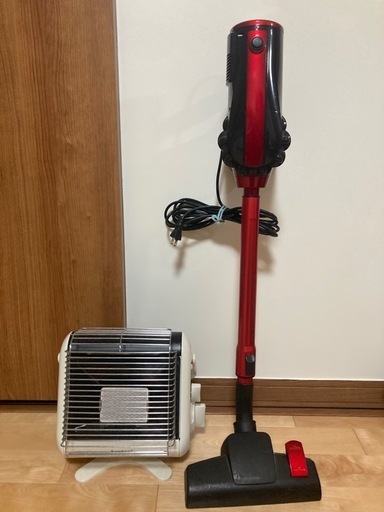 カセットガスストーブと掃除機