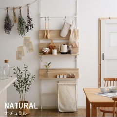 取引相手確定　幅60㎝突っ張り棚 パーテーション ウォールシェルフ　壁面収納の画像