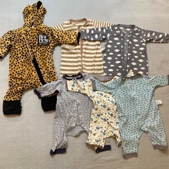 70-80サイズ　冬用　防寒　ベビー服ロンパース他まとめ売り　豹...