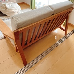 【無印良品】2シーター　ソファ（カバー付き）の画像