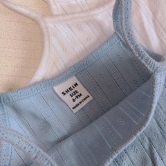 SHEIN タンクトップ 2枚セット 水色・白の画像