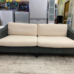 【愛品館 江戸川店 】水牛鞣し革編み込み3Pソファ PERFORMAX（パフォーマックス）の画像