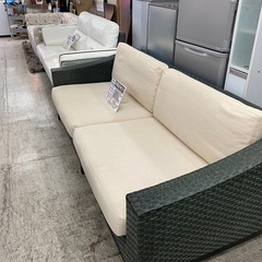 【愛品館 江戸川店 】水牛鞣し革編み込み3Pソファ PERFORMAX（パフォーマックス）の画像