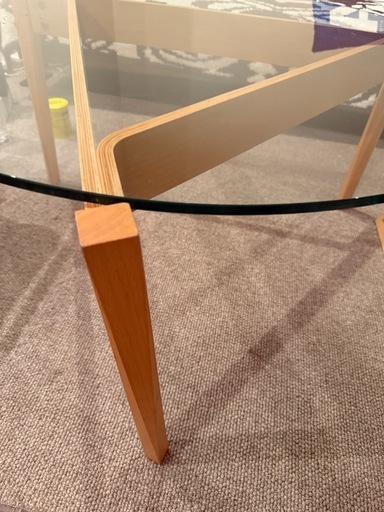 【美品】TRIANGOLO GLASS TABLE