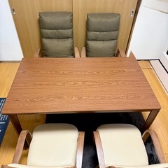 【商談中】ダイニングコタツ　チェアセット　コタツカバー付き