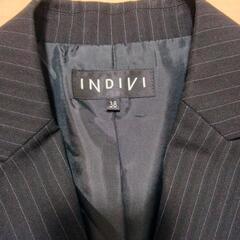 INDIVI ストライプ テーラードジャケット 38の画像