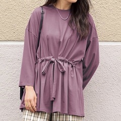 原価¥5990 【ぽっちゃりさんサイズ】ウエストタックカットソーの画像