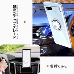 Google Pixel 7A ケース クリア スマホリングの画像