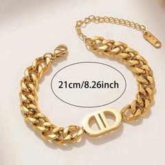 *《GOLD》*DDステンレス＊喜平ブレスレットSSTの画像