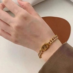 *《GOLD》*DDステンレス＊喜平ブレスレットSSTの画像