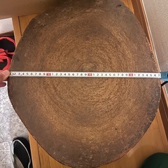 木台　丸太　円形　レザー　革クラフト　彫金の画像