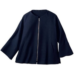 ネイビー！原価¥14900～あたたかノーカラーテントシルエットシ...