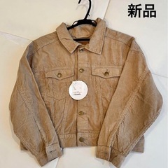 新品　ベージュ コーデュロイ クロップドジャケット　ジャケット　...