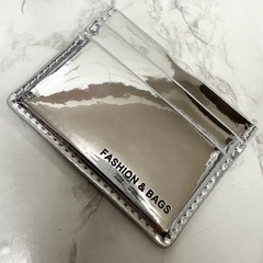 🤍鏡面シルバーカードケース