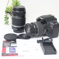美品✨ Canon EOS Kiss X4 ダブルズームレンズセット 望遠レンズの画像