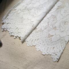 カフェカーテン①　レース　丈73〜76x巾153の画像