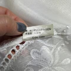 レースカフェカーテン②　オーガンジー風　ホワイト　の画像