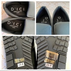 新品＊MODE ET JACOMO D'ICI✴︎撥水ナイロンスニーカー 軽量　23.5 GYの画像