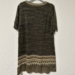 未使用 かぎ編みニット 半袖の画像