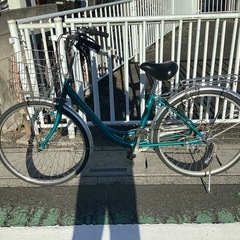 【中古自転車】　DUNLOP (ブルー/グリーンメタリック】外装6段　26インチの画像