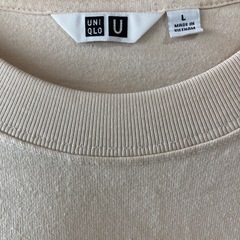 UNIQLO U クールネックTシャツ　長袖　ナチュラル　Lサイズ　4着セットの画像