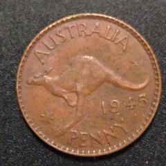 外国コイン　硬貨　1945年　カンガルー　