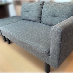 北欧風ソファーオットマン付きの画像