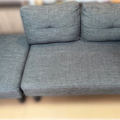 北欧風ソファーオットマン付きの画像