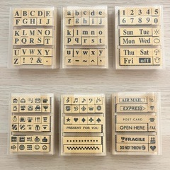 【美品】フェリシモ FELISSIMO ノスタルジーが薫るユースフルスタンプセット ★スタンプインクお付けします♪★の画像