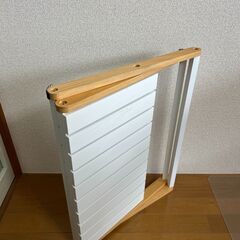 【2月まで】[ベルメゾン] ラック 簡単 折りたたみ オープンシェルフ・ラック ホワイト×ナチュラル ワイド 2段 幅60 高さ37cmの画像