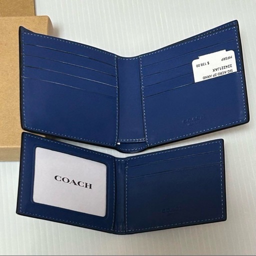 新品　コーチ　COACH　折り財布　2点セット　シグネチャー　パスケース　カード入れ　コラボ　ディズニー　Disney ブラウン系
