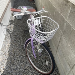 自転車　22サイズ　紫