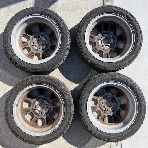 軽自動車　夏タイヤ　ホイール付　4本セット