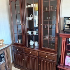 高級食器棚　回転式　昭和レトロ　コレクションケースにも