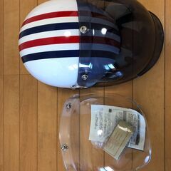 バイク用 ヘルメット　トリコロールカラー