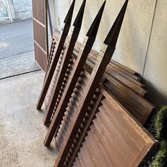 ルーバーフェンス1800mm7枚　杭1200mm4本の画像