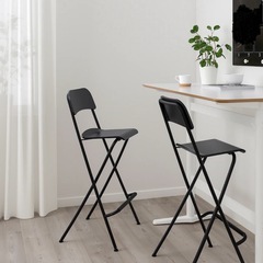 [2脚]IKEA/イケア FRANKLIN：折りたたみ式バースツ...