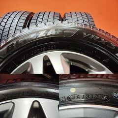 走行短め【BS BLIZZAK VRX3 195/65R15】スタッドレス【BALMINUM 社外ホイール 15インチ 6J5HPCD100+43】22年製 プリウス等　(VTI116) の画像
