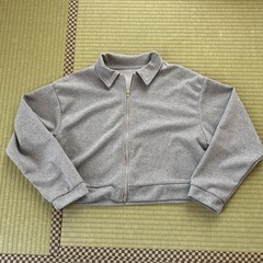 ジッパー　クロップシャツ