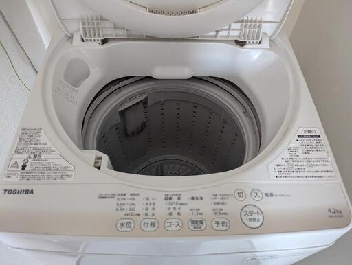 【中古】4.2kg 東芝 AW-4S2-W 2015年製