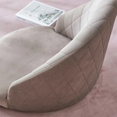 【LOWYA】1人掛けローソファ グレー 
座椅子 コンパクト ベルベット調の画像