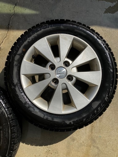 155/65/R14 スズキワゴンr  純正ホイール➕スタッドレス４本セット(vrx2