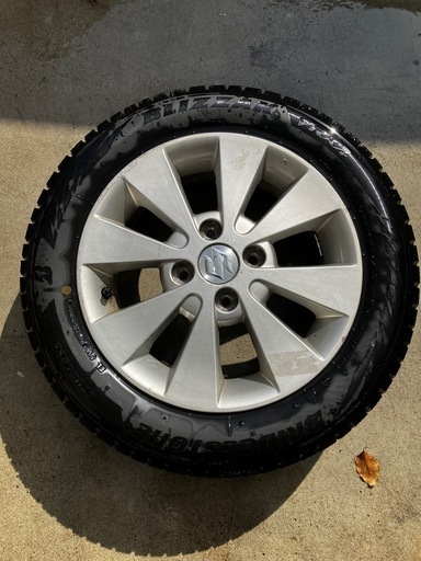 155/65/R14 スズキワゴンr  純正ホイール➕スタッドレス４本セット(vrx2