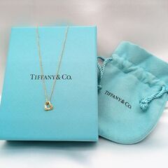 【TIFFANY＆Co.】K18YG オープンハートペンダントネ...