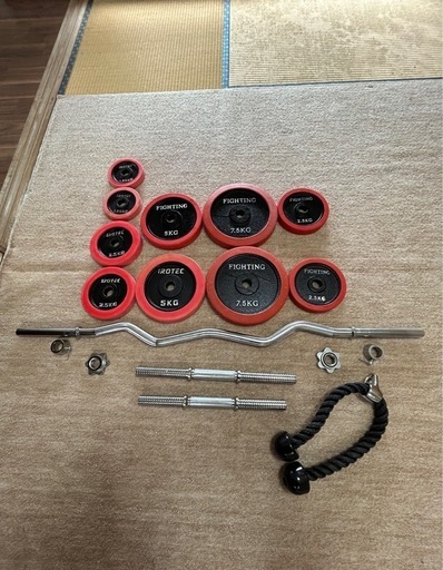 【ファイティング筋トレセット】ダンベル・イージーバーバーセット