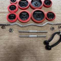 【ファイティング筋トレセット】ダンベル・イージーバーバーセットの画像