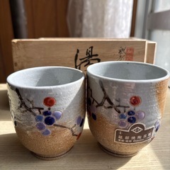 砥部焼陶芸館の湯のみ、野本星黄