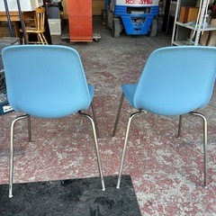 IKEA LIDÅS 2脚リードオース チェア, グリーン/セファスト クロム