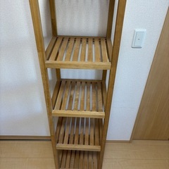  【状態良好】木製四段ラックの画像